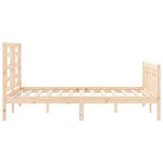Bed Frame without Mattress 140x190 cm Solid Wood Pine - Bargainia.com - 