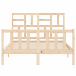 Bed Frame without Mattress 140x190 cm Solid Wood Pine - Bargainia.com - 