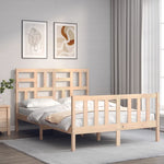 Bed Frame without Mattress 140x190 cm Solid Wood Pine - Bargainia.com - 