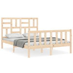 Bed Frame without Mattress 140x190 cm Solid Wood Pine - Bargainia.com - 