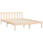 Bed Frame without Mattress 140x190 cm Solid Wood Pine - Bargainia.com - 