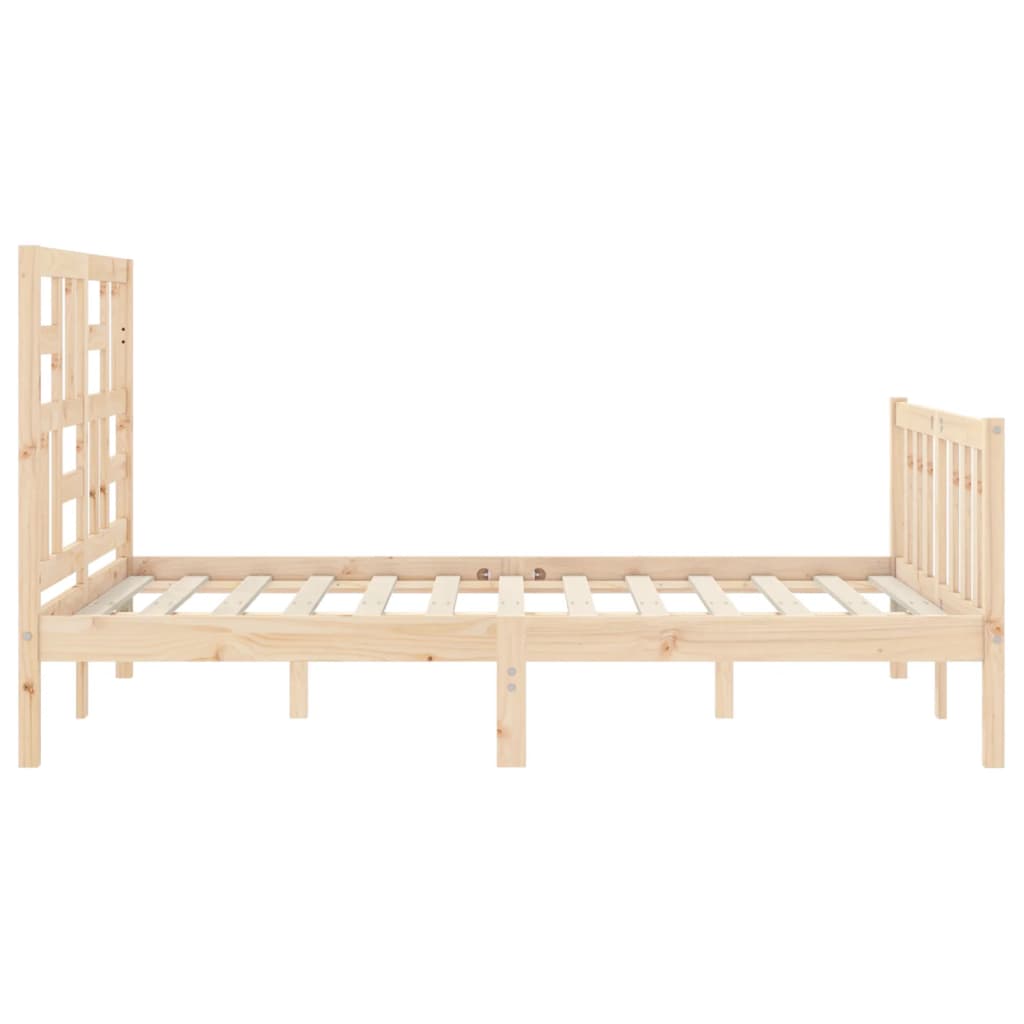 Bed Frame without Mattress 140x190 cm Solid Wood Pine - Bargainia.com - 