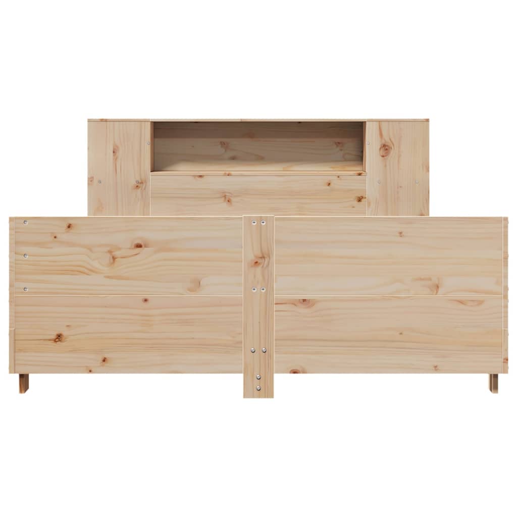 Bed Frame without Mattress 140x190 cm Solid Wood Pine - Bargainia.com - 