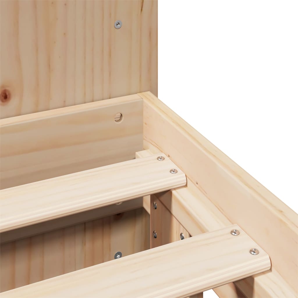 Bed Frame without Mattress 140x190 cm Solid Wood Pine - Bargainia.com - 