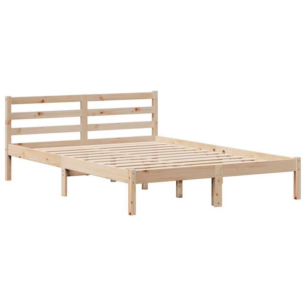 Bed Frame without Mattress 140x200 cm Solid Wood Pine - Bargainia.com - 8721102939297 - 3301540