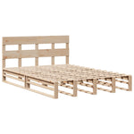 Bed Frame without Mattress 140x200 cm Solid Wood Pine - Bargainia.com - 