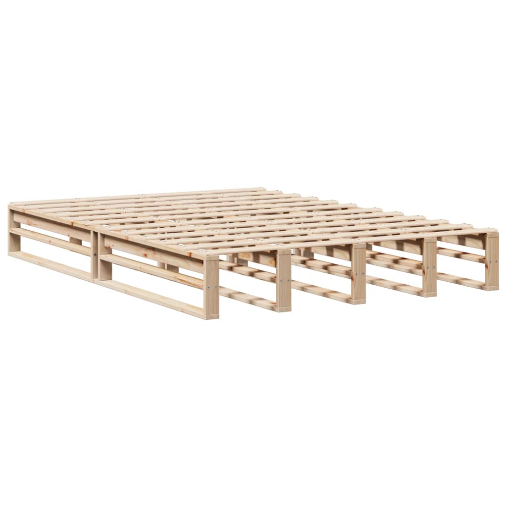 Bed Frame without Mattress 140x200 cm Solid Wood Pine - Bargainia.com - 