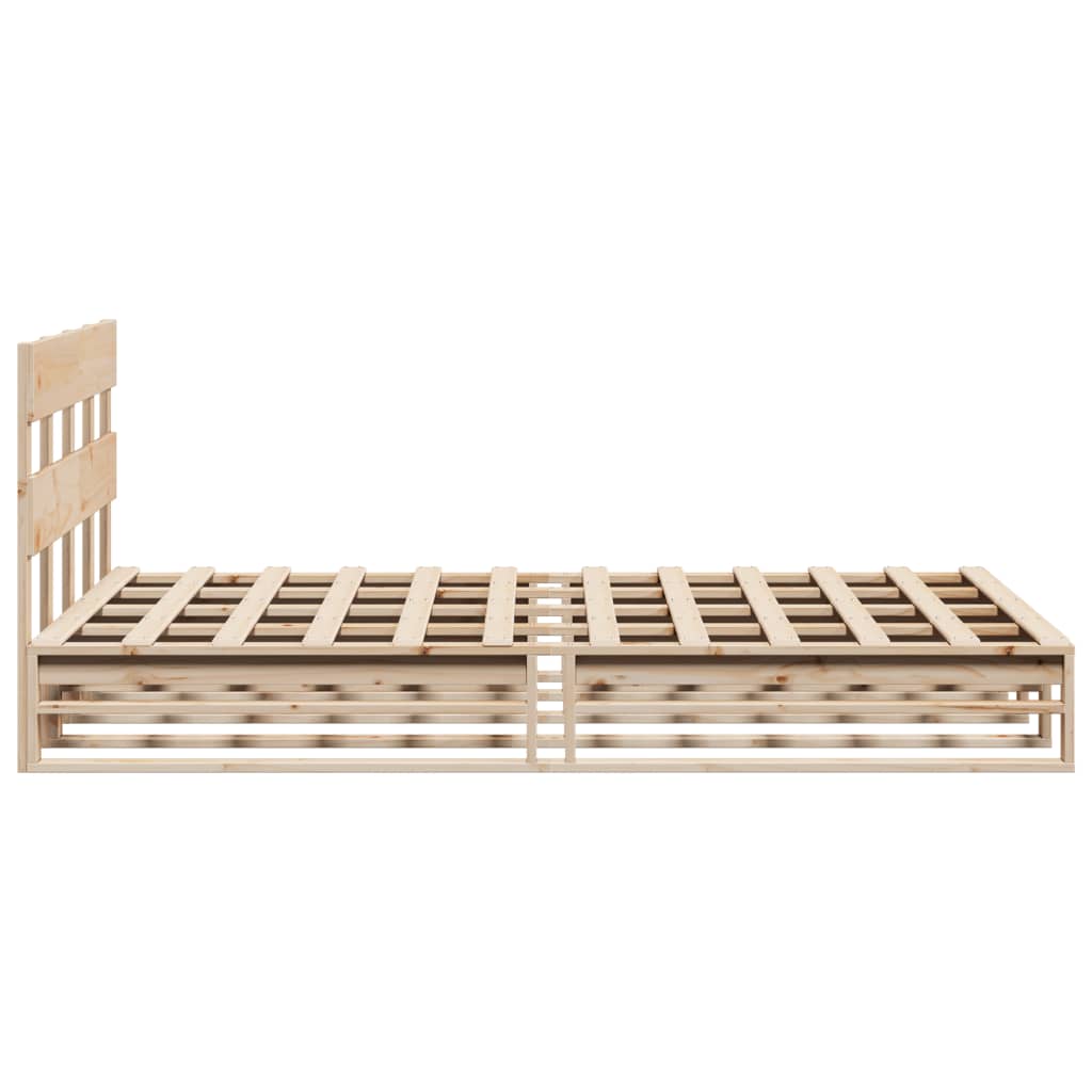 Bed Frame without Mattress 140x200 cm Solid Wood Pine - Bargainia.com - 