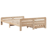 Bed frame without Mattress 150x200 cm King Size Solid Wood Pine - Bargainia.com - 