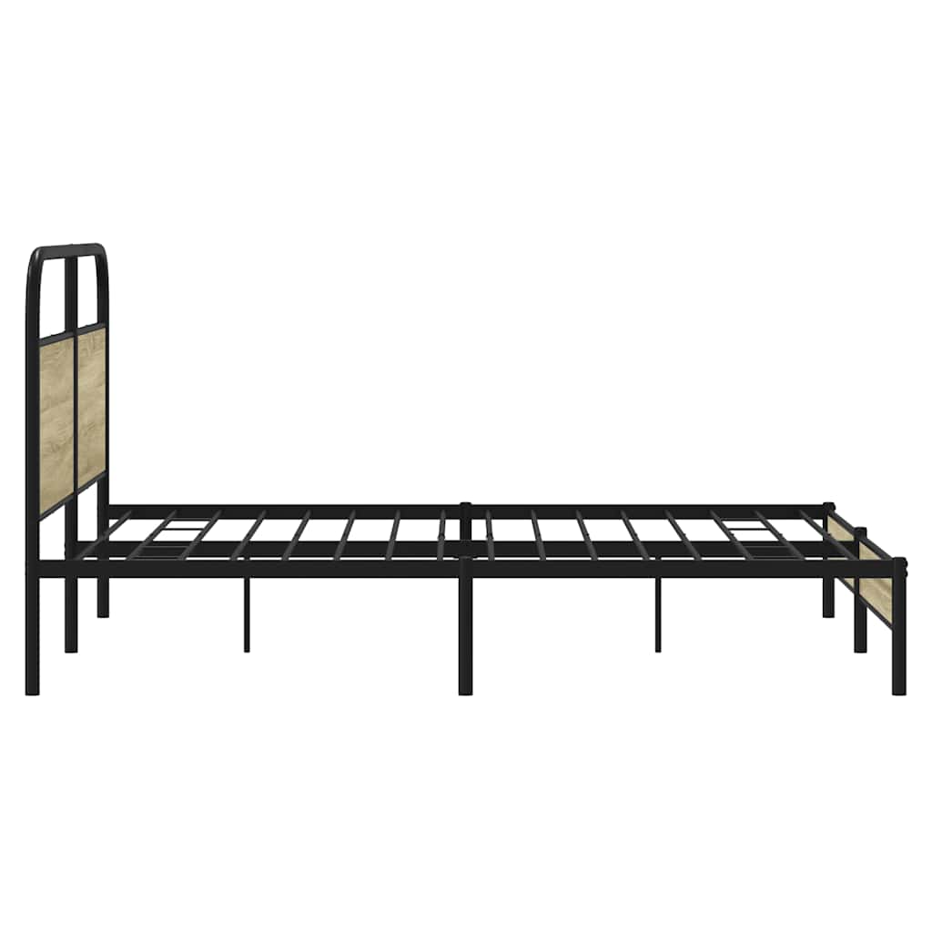 Bed Frame without Mattress 150x200 cm King Size Sonoma Oak Engineered Wood - Bargainia.com - 8721158565068 - 4100412