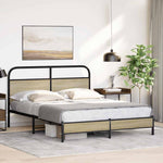 Bed Frame without Mattress 150x200 cm King Size Sonoma Oak Engineered Wood - Bargainia.com - 