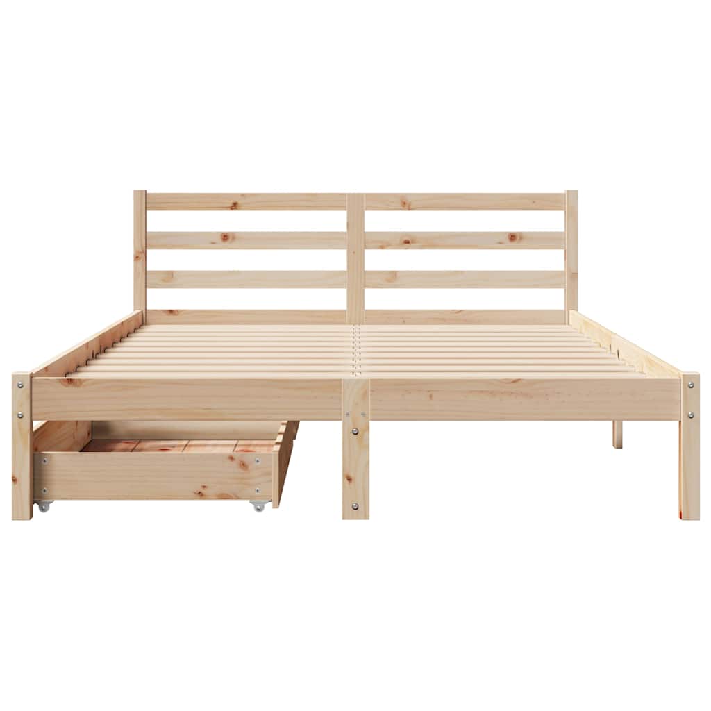 Bed Frame without Mattress 160x200 cm Solid Wood Pine - Bargainia.com - 8721102939334 - 3301544