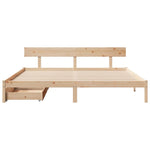 Bed Frame without Mattress 180x200 cm Super King Solid Wood Pine - Bargainia.com - 