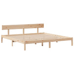 Bed Frame without Mattress 180x200 cm Super King Solid Wood Pine - Bargainia.com - 
