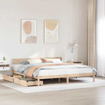 Bed Frame without Mattress 180x200 cm Super King Solid Wood Pine - Bargainia.com - 