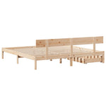 Bed Frame without Mattress 180x200 cm Super King Solid Wood Pine - Bargainia.com - 