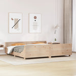 Bed Frame without Mattress 180x200 cm Super King Solid Wood Pine - Bargainia.com - 