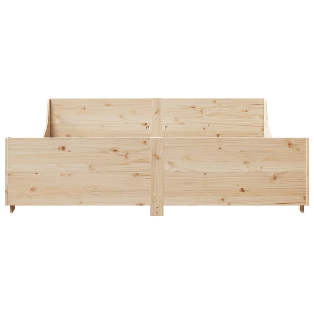 Bed Frame without Mattress 180x200 cm Super King Solid Wood Pine - Bargainia.com - 