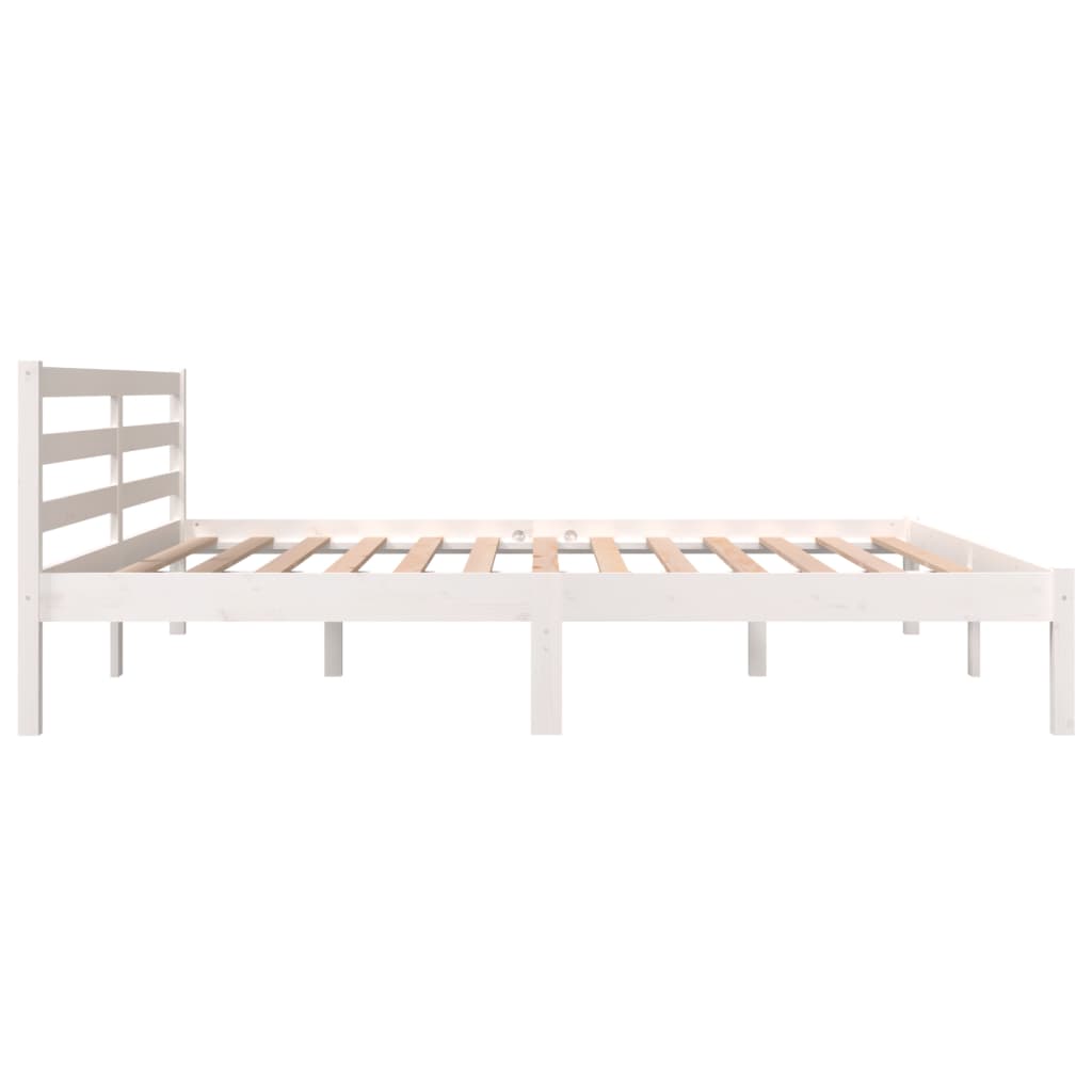Bed Frame without Mattress 180x200cm White Super King Size - Bargainia.com - 8720286877746 - 810446