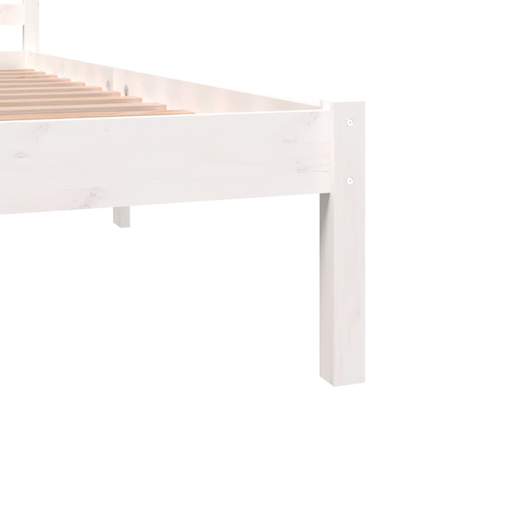 Bed Frame without Mattress 180x200cm White Super King Size - Bargainia.com - 8720286877746 - 810446