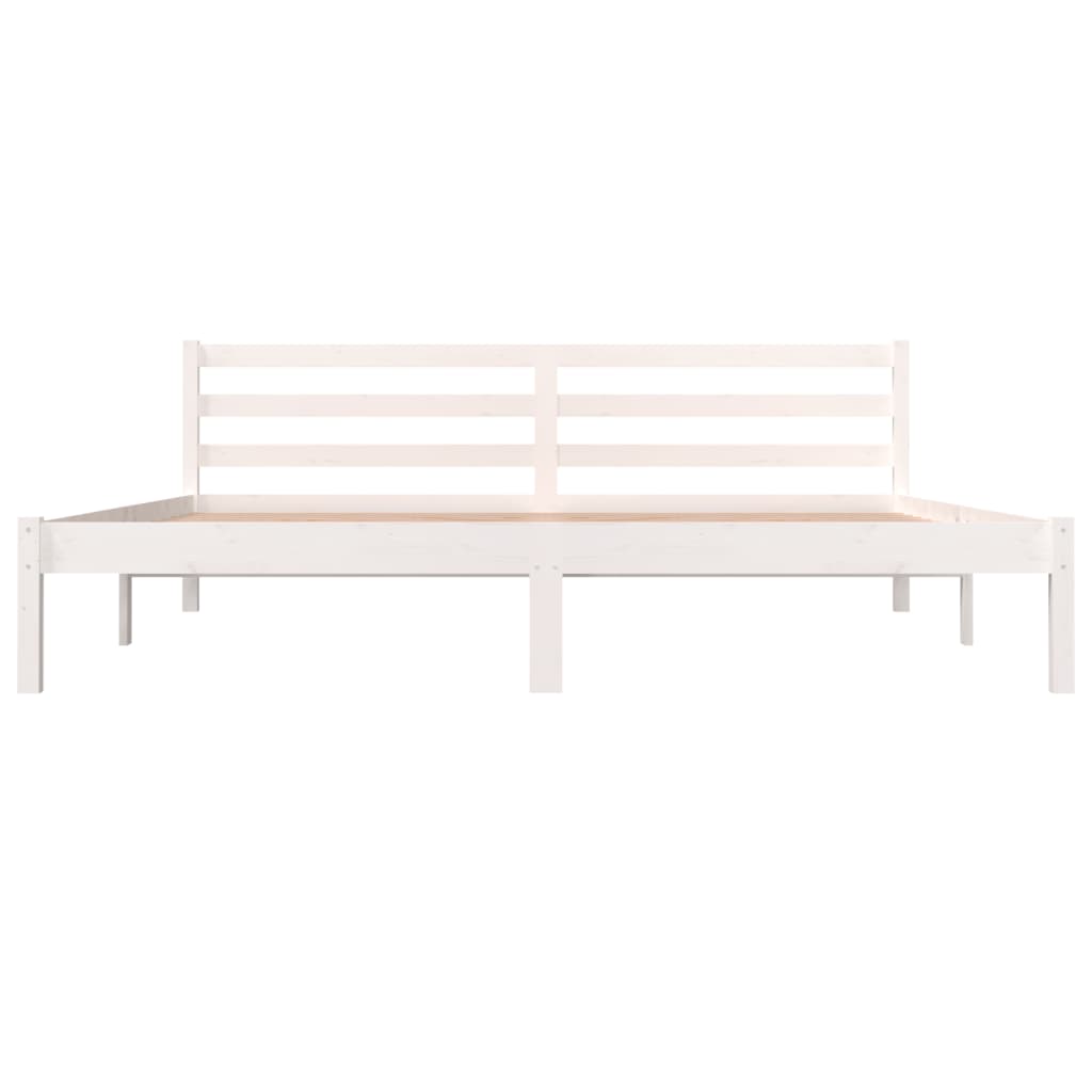 Bed Frame without Mattress 180x200cm White Super King Size - Bargainia.com - 8720286877746 - 810446