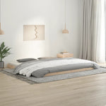 Bed Frame without Mattress 200x200 cm Solid Wood Pine - Bargainia.com - 