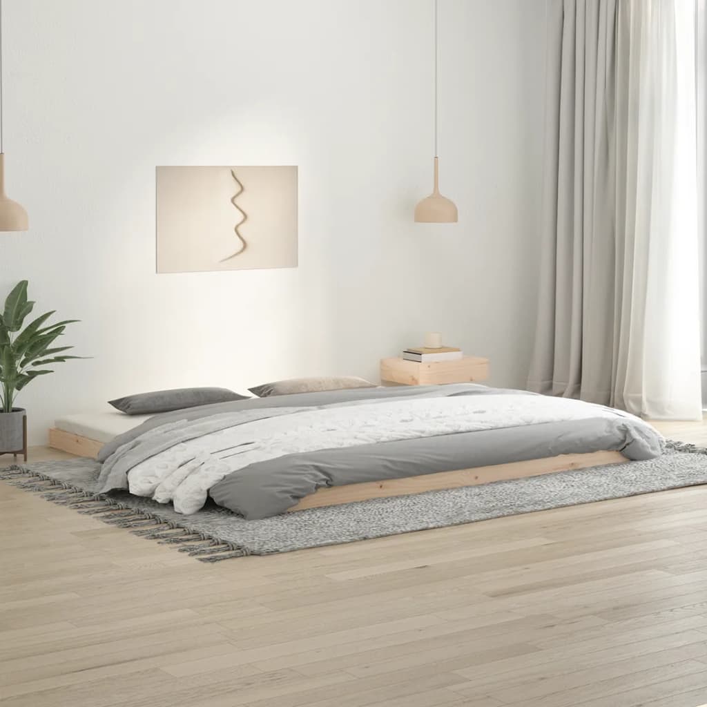 Bed Frame without Mattress 200x200 cm Solid Wood Pine - Bargainia.com - 8720845639495 - 823424