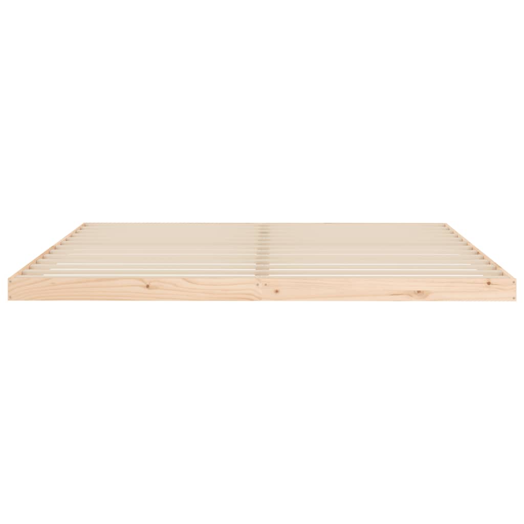 Bed Frame without Mattress 200x200 cm Solid Wood Pine - Bargainia.com - 