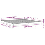 Bed Frame without Mattress 200x200 cm Solid Wood Pine - Bargainia.com - 