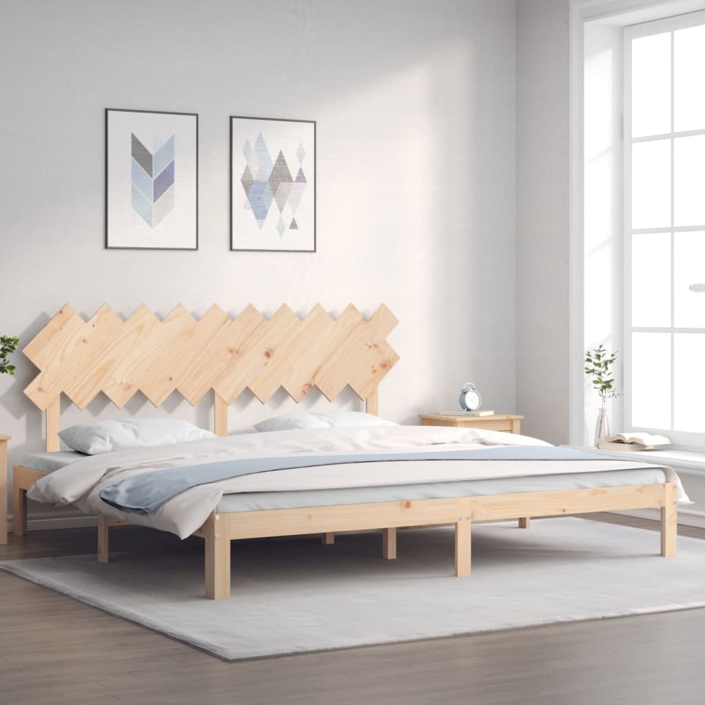 Bed Frame without Mattress 200x200 cm Solid Wood Pine - Bargainia.com - 