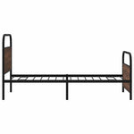 Bed Frame Without Mattress 90x190 cm Single Brown Oak Engineered Wood - Bargainia.com - 