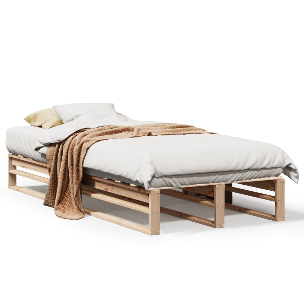 Bed Frame without Mattress 90x190 cm Single Solid Wood Pine - Bargainia.com - 