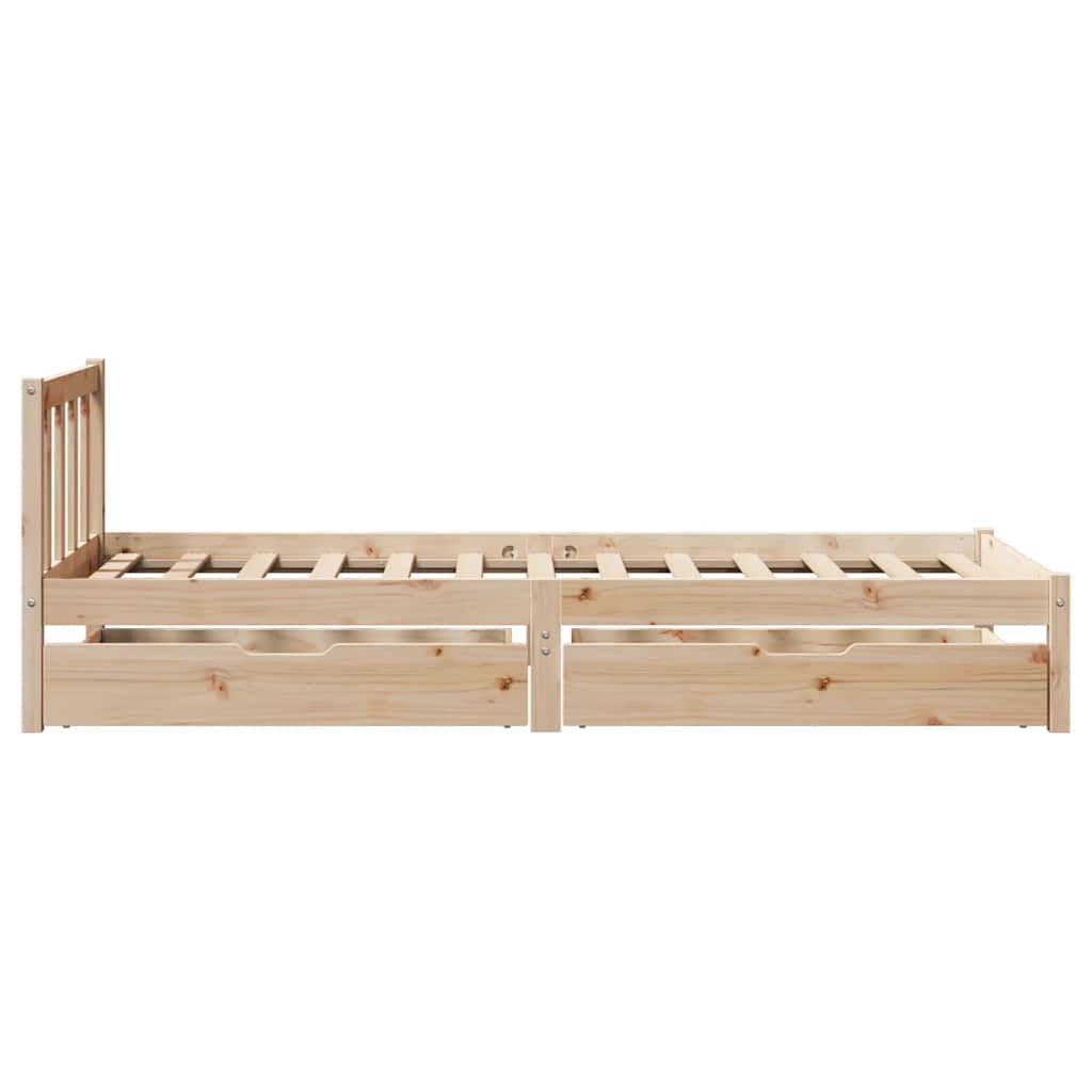 Bed Frame without Mattress 90x190 cm Single Solid Wood Pine - Bargainia.com - 8721102938504 - 3301461