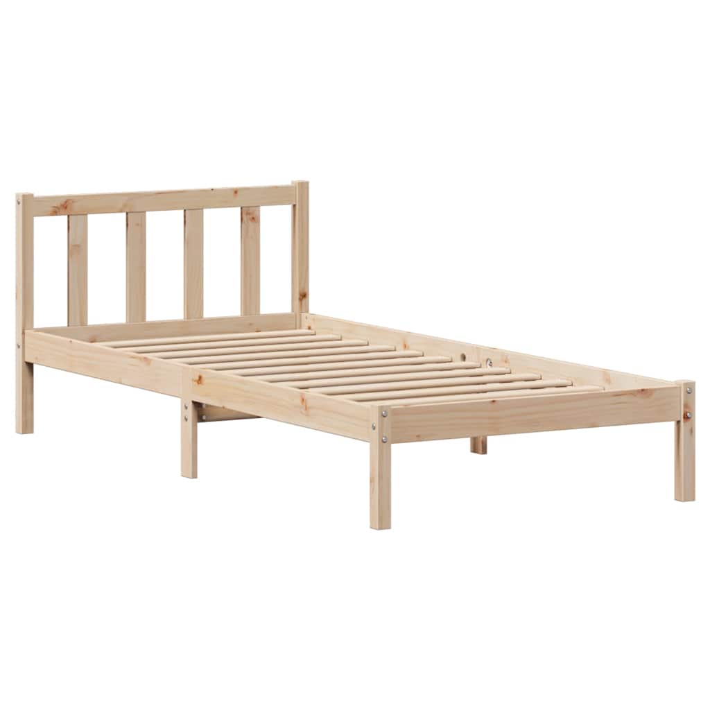 Bed Frame without Mattress 90x190 cm Single Solid Wood Pine - Bargainia.com - 8721102938504 - 3301461