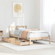 Bed Frame without Mattress 90x190 cm Single Solid Wood Pine - Bargainia.com - 8721102938504 - 3301461