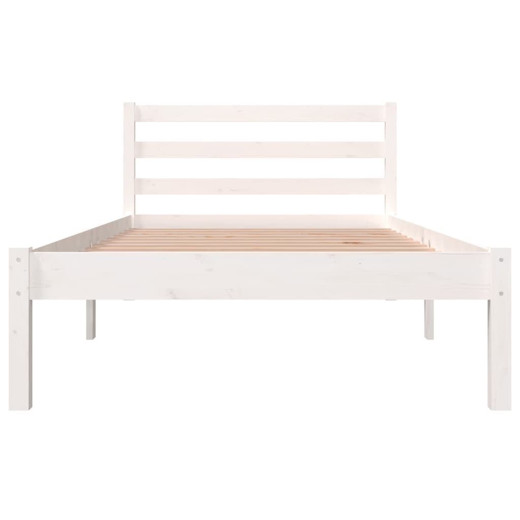 Bed Frame without Mattress 90x190cm White Single - Bargainia.com - 8720286877241 - 810396