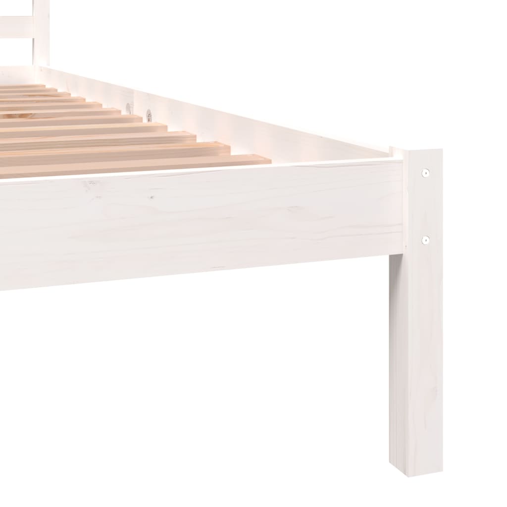 Bed Frame without Mattress 90x190cm White Single - Bargainia.com - 8720286877241 - 810396