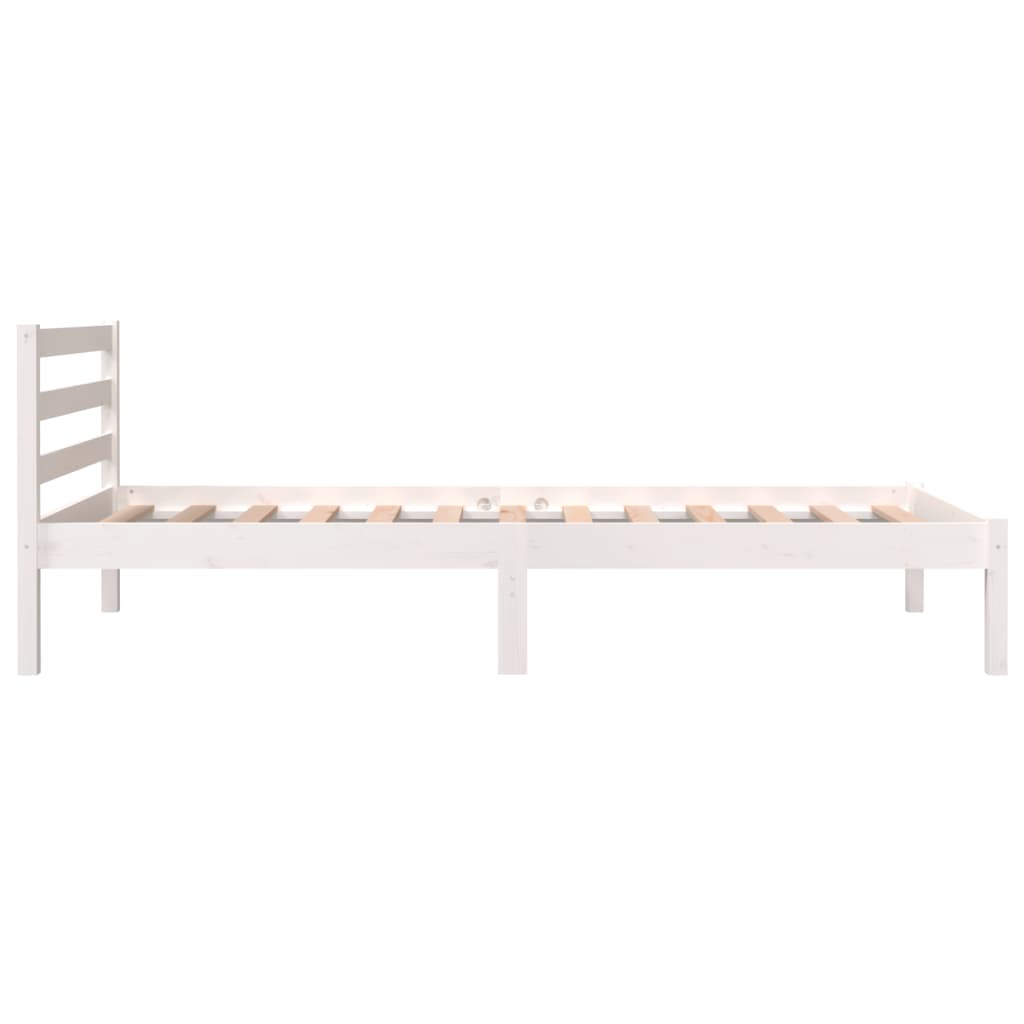 Bed Frame without Mattress 90x190cm White Single - Bargainia.com - 8720286877241 - 810396