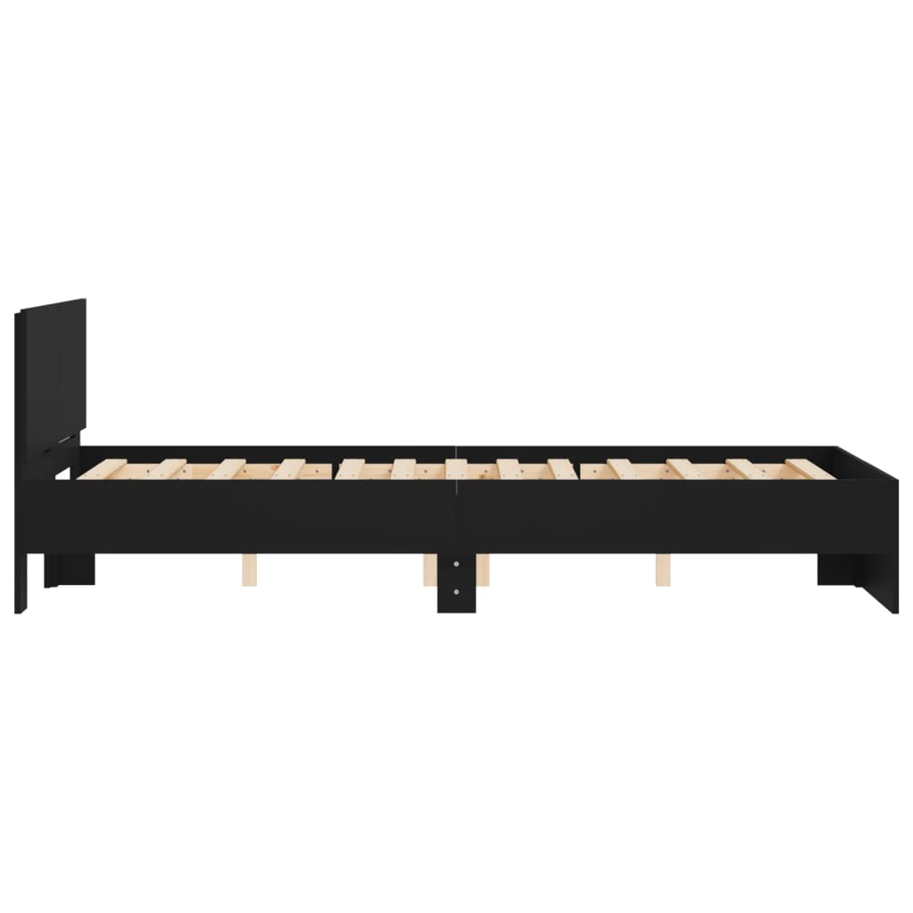 Bed Frame without Mattress Black 120x190 cm Small Double - Bargainia.com - 
