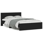 Bed Frame without Mattress Black 120x190 cm Small Double - Bargainia.com - 