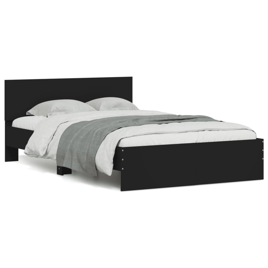 Bed Frame without Mattress Black 120x190 cm Small Double - Bargainia.com - 