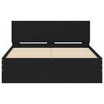 Bed Frame without Mattress Black 120x190 cm Small Double - Bargainia.com - 