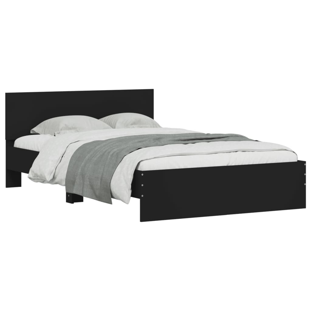 Bed Frame without Mattress Black 120x190 cm Small Double - Bargainia.com - 