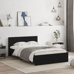Bed Frame without Mattress Black 120x190 cm Small Double - Bargainia.com - 
