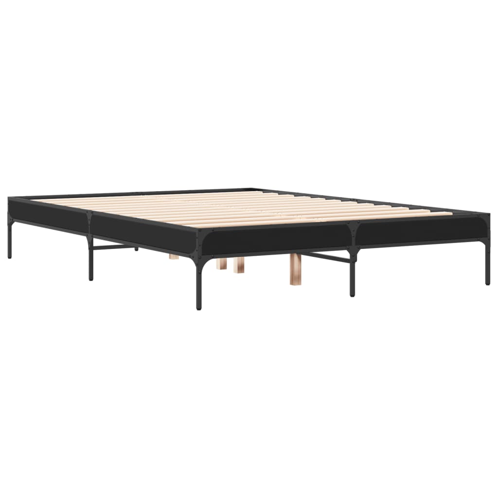 Bed Frame without Mattress Black 120x190 cm Small Double - Bargainia.com - 
