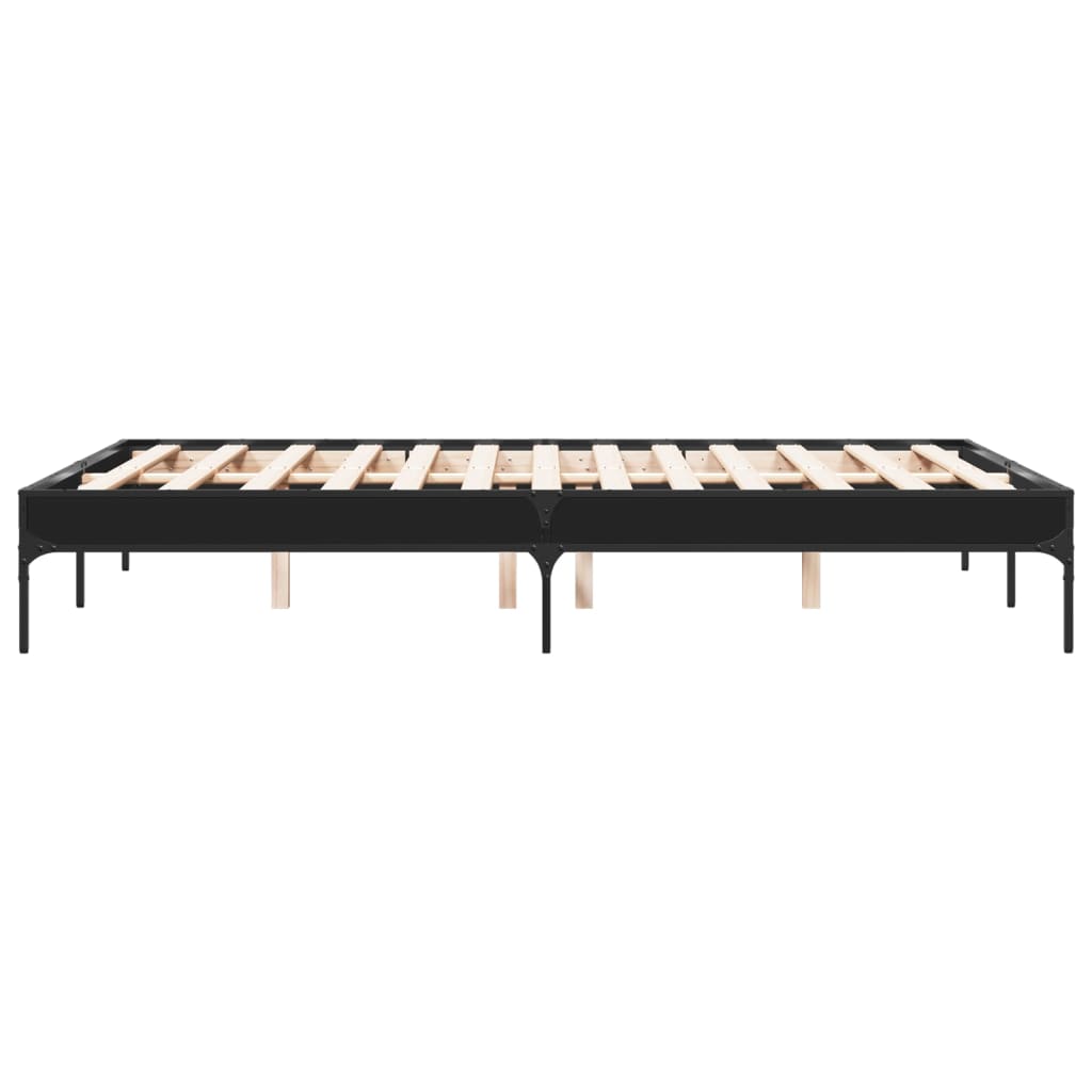 Bed Frame without Mattress Black 120x190 cm Small Double - Bargainia.com - 