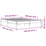 Bed Frame without Mattress Black 120x190 cm Small Double - Bargainia.com - 