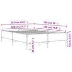 Bed Frame without Mattress Black 120x190 cm Small Double - Bargainia.com - 