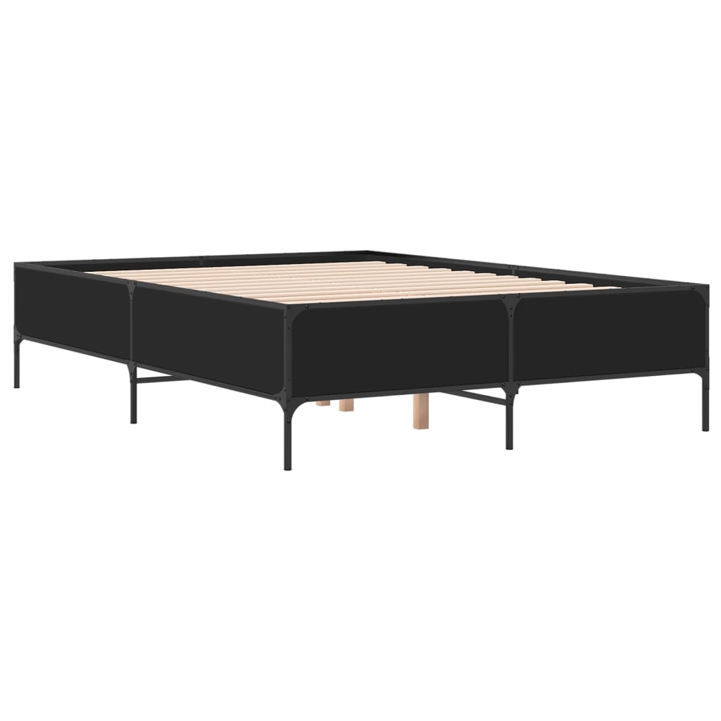 Bed Frame without Mattress Black 120x190 cm Small Double - Bargainia.com - 