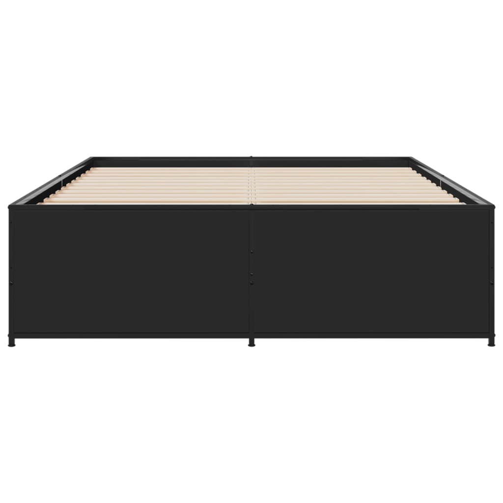 Bed Frame without Mattress Black 120x190 cm Small Double - Bargainia.com - 